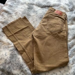 Khaki Levi Jeans 513 30 x 32